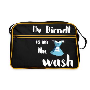 Mon Dirndl est dans le Wash bavarois - Sac Retro - noir/or - Devant