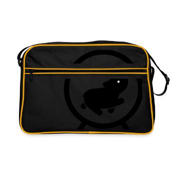 Hamster 9 to 5 burnout - Retro Bag - black/gold - Front
