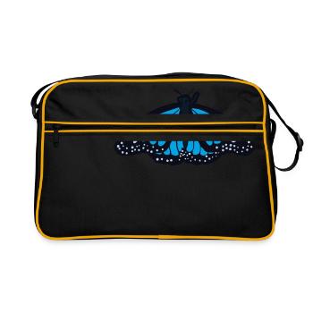 Blue admiral butterfly butterfly insect - Retro Bag - black/gold - Front
