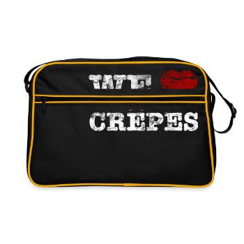 "Nous aimons crêpes" light millésime - Sac Retro - noir/or - Devant