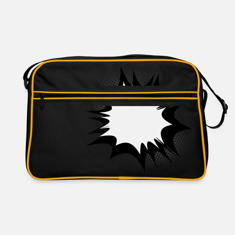 Comic Sprechblase Explosion Retro Tasche