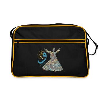 derwisch e 201 - Retro Tasche - Schwarz/Gold - Vorne