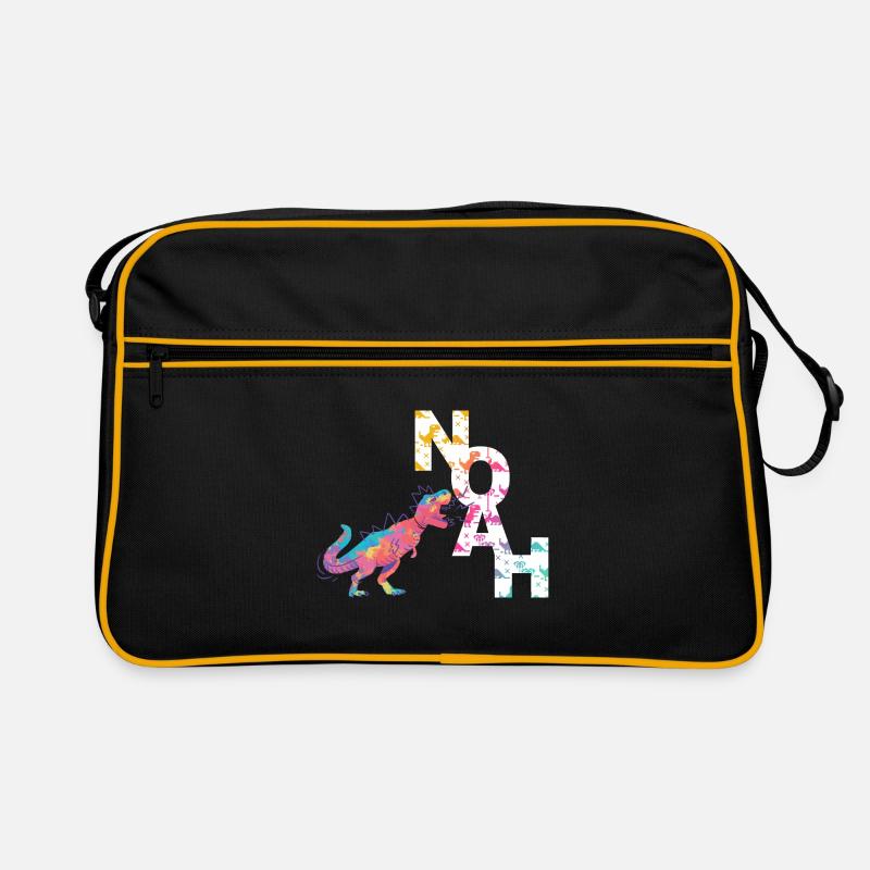Noah - Beau nom de garçon avec des dinosaures cool Sac Retro