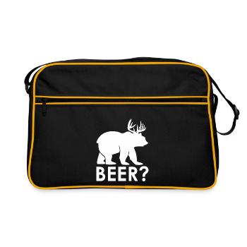 beer - Retro Tasche - Schwarz/Gold - Vorne
