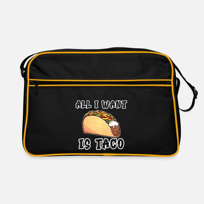 all i want is taco Retro Tasche