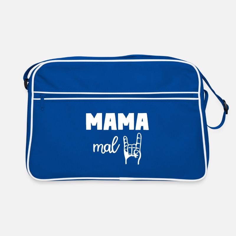 Mama mal Zwei 2 Kinder Mutter Retro Tasche