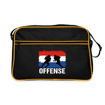 Football américain Pays-Bas Offensive - Sac Retro - noir/or - Devant