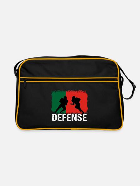Football américain Portugal Défense - Sac Retro - noir/or - Devant