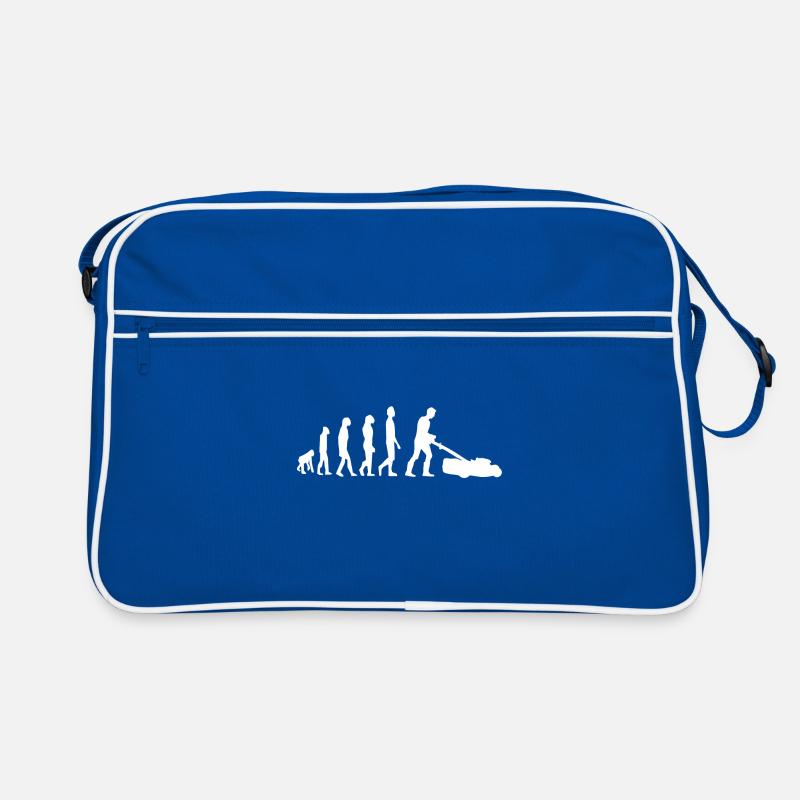 Gärtnern Gärtner Gärtnerin Rasenmäher Evolution Retro Tasche