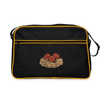 Boulettes de viande spaghetti - Sac Retro - noir/or - Devant