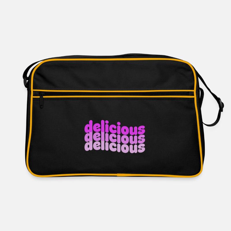 Delicious Typo Gradient Pattern Retro Bag