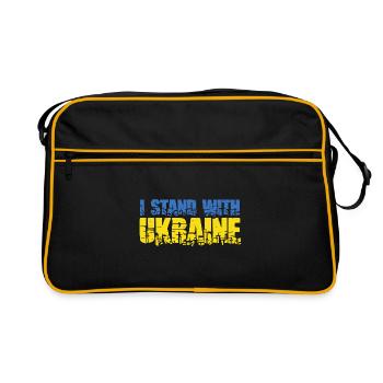 Soutenez l’Ukraine avec Je soutiens l’Ukraine - Sac Retro - noir/or - Devant