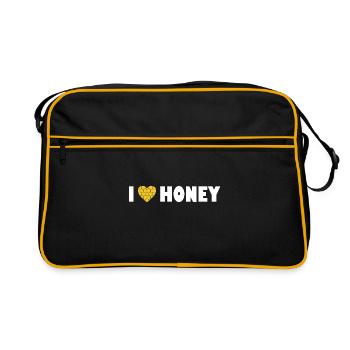 Honey I Love Honey Bee Bee - Sac Retro - noir/or - Devant