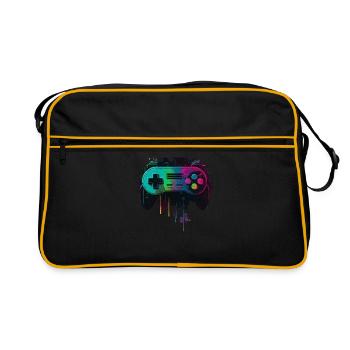 Retro Konsole - Retro Tasche - Schwarz/Gold - Vorne