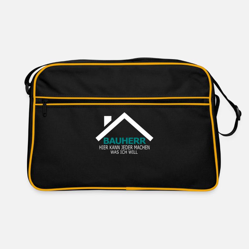 Bauherr - Retro Tasche - Schwarz/Gold