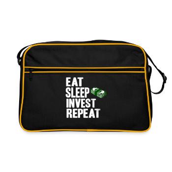 Stock market shares stock price invest money - Retro Bag - black/gold - Front