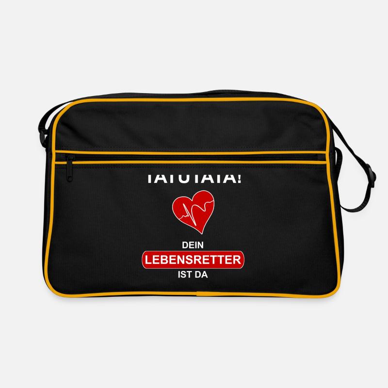 Lebensretter Sprüche Rettungsdienst Sanitäter Retro Tasche