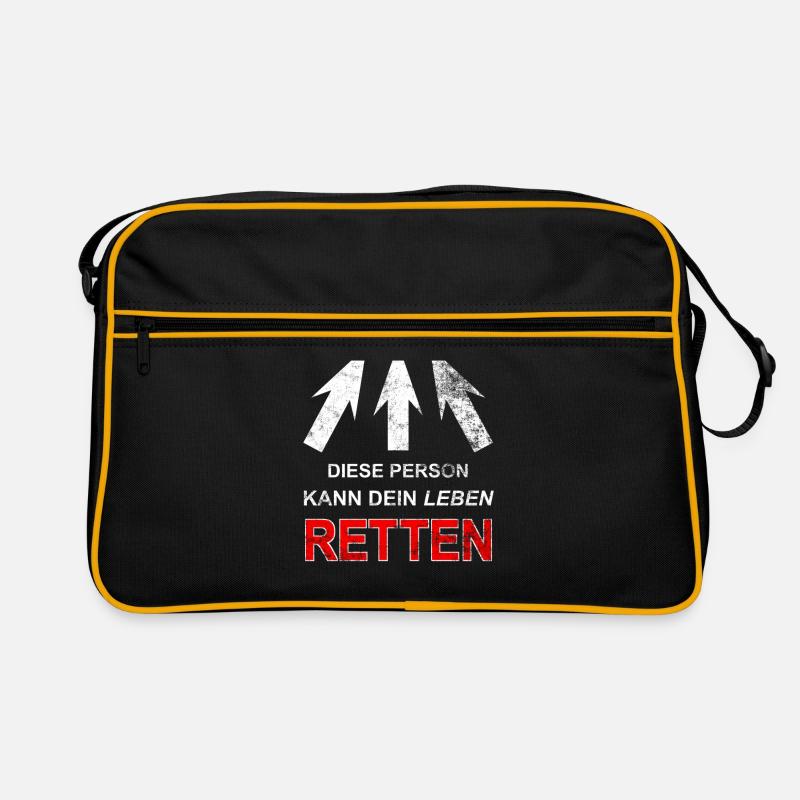 Lebensretter Sprüche Vintage Rettungsdienst Retro Tasche
