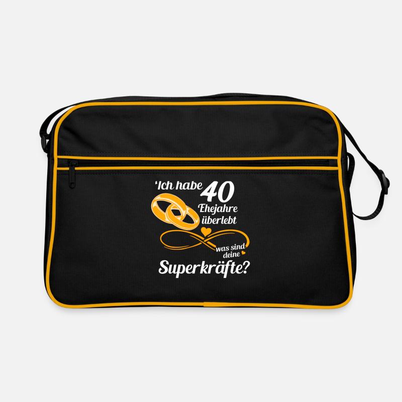 40 Jahre Ehe Überlebt Ehepaare Rubinhochzeit Retro Tasche