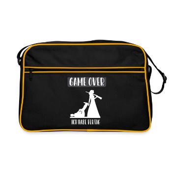 Jeu sur mariés enterrement de vie de garçon - Sac Retro - noir/or - Devant