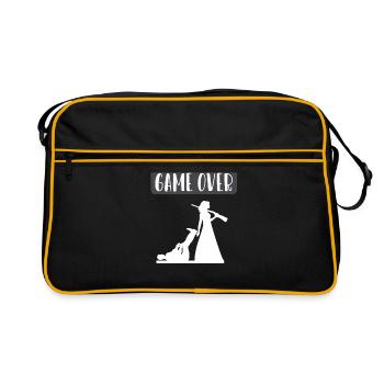 Jeu sur mariés enterrement de vie de garçon - Sac Retro - noir/or - Devant