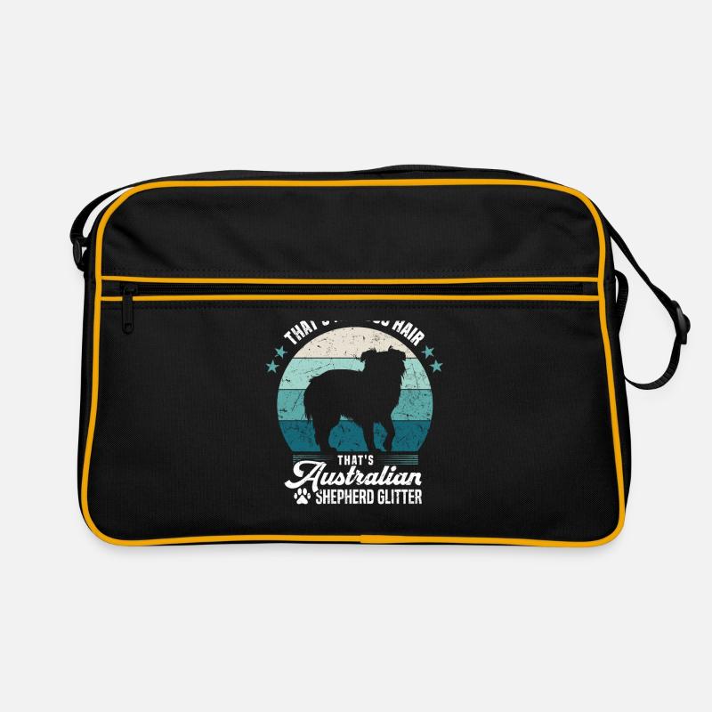 Australian Shepherd Glitzer Aussie Hunde Retro Tasche