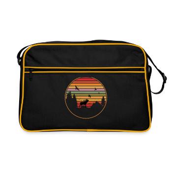 Moose Vintage Sunset Orignal scandinave - Sac Retro - noir/or - Devant