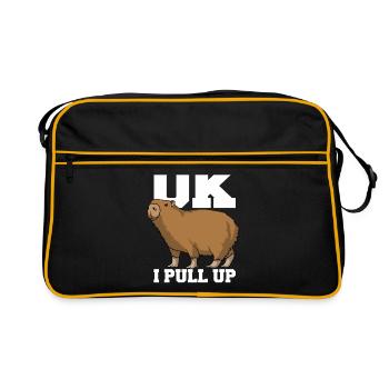 Ok, I pull up Capybara gift - Retro Bag - black/gold - Front