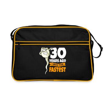 30ème anniversaire cadeau sperme 30 ans - Sac Retro - noir/or - Devant
