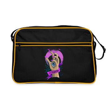 Hex Le Patriarcat Pentagramme Féministe Sorcière - Sac Retro - noir/or - Devant