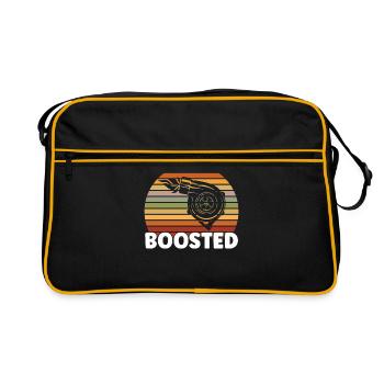 Turbocompresseur Voiture Vintage Boosted Tuning - Sac Retro - noir/or - Devant