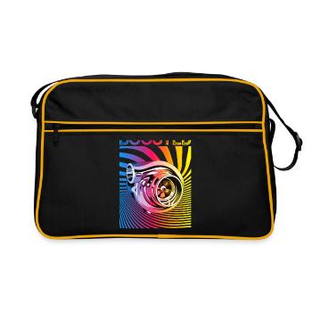 Turbocompresseur Boosté Auto Tuning Car Mechanic - Sac Retro - noir/or - Devant