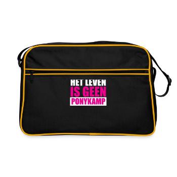 Paroles drôles: Het Leven est génial Ponykamp - Sac Retro - noir/or - Devant