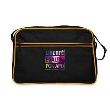Liberté Égalité FCK AFD Shirt - Retro Bag - black/gold - Front