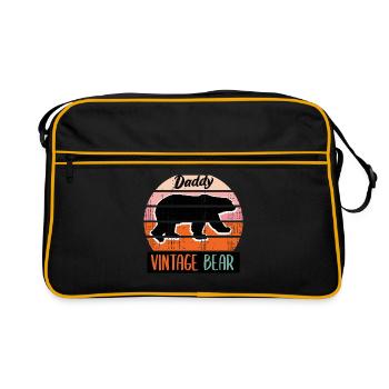 Daddy Vintage Bear, Papa Bear - Sac Retro - noir/or - Devant
