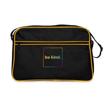 Enfant, gentillesse, diversité, humanité - Sac Retro - noir/or - Devant