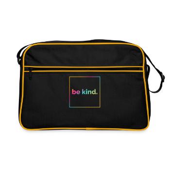 Enfant, gentillesse, diversité, humanité - Sac Retro - noir/or - Devant