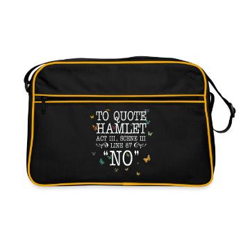 To quote Hamlet Act III, Scene III, Line 87 - NO - Retro Bag - black/gold - Front