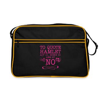 To quote Hamlet Act III, Scene III, Line 87 - NO - Retro Bag - black/gold - Front