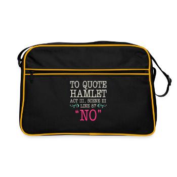 To quote Hamlet Act III, Scene III, Line 87 - NO - Retro Bag - black/gold - Front