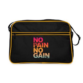 No Pain No Gain - Séances de fitness hommes femmes - Sac Retro - noir/or - Devant