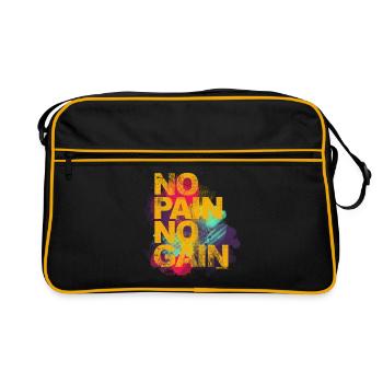 No Pain No Gain - Séances de fitness hommes femmes - Sac Retro - noir/or - Devant