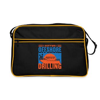 BOOTFAHREN Offshore-Bohr spaß Sexy - Retro Tasche - Schwarz/Gold - Vorne