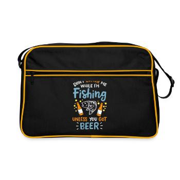 Fishing / Beer: Don't Bother Me - Retro Bag - black/gold - Front