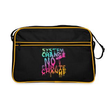 Changement de système - pas changement climatique - Sac Retro - noir/or - Devant