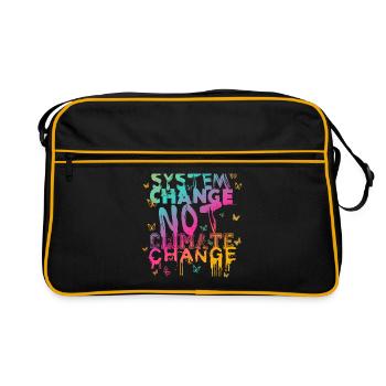 Changement de système - pas changement climatique - Sac Retro - noir/or - Devant
