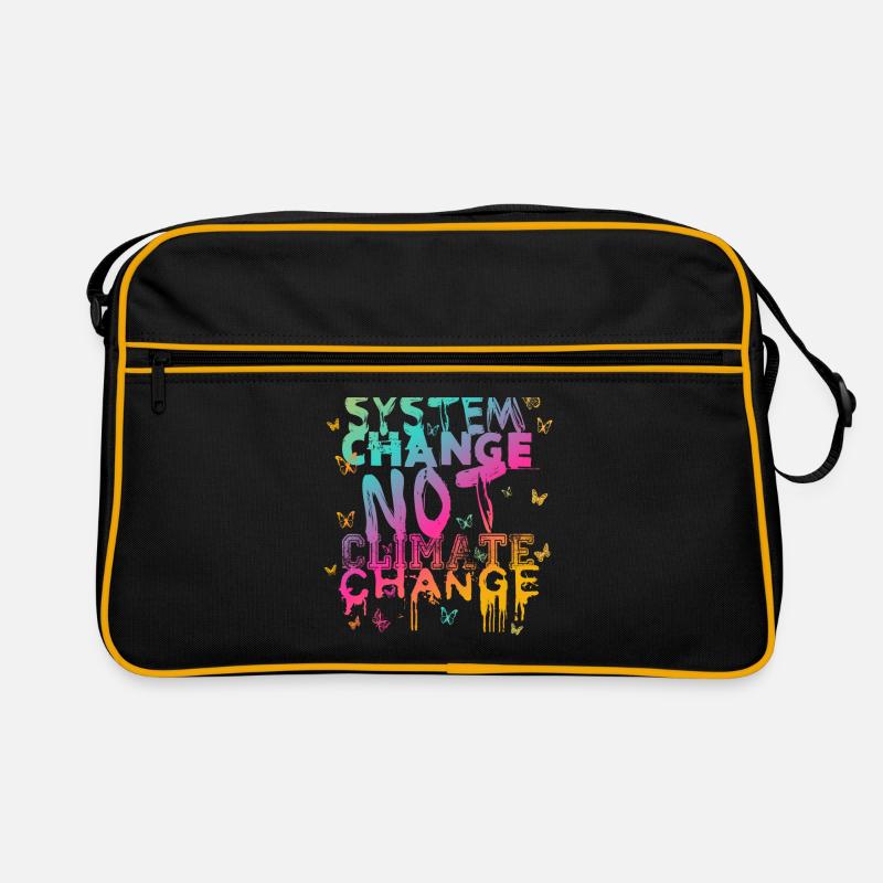 System Change - not Climate Change Retro Tasche
