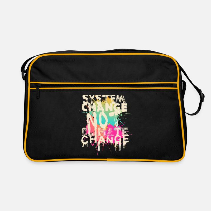 System Change - not Climate Change Retro Tasche