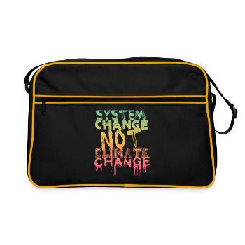 Changement de système - pas changement climatique - Sac Retro - noir/or - Devant