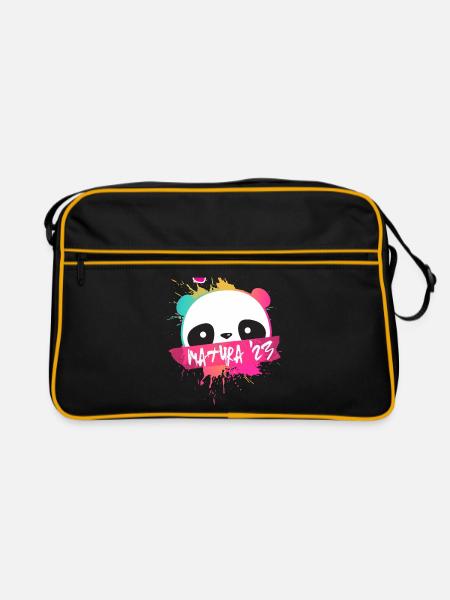 Matura '23 Maturant 2023 Motto Shirt - Retro Bag - black/gold - Front